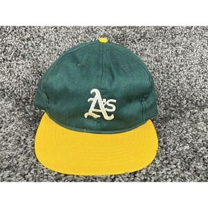 Vintage Oakland Athletics A's Baseball Hat Cap Mens Snapback Green Sz Med Annco